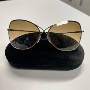 Tom Ford Colette Butterfly women gold sunglasses
